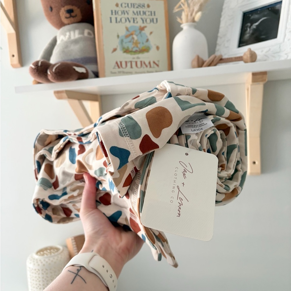 Jax and Lennon double terry large bamboo blanket